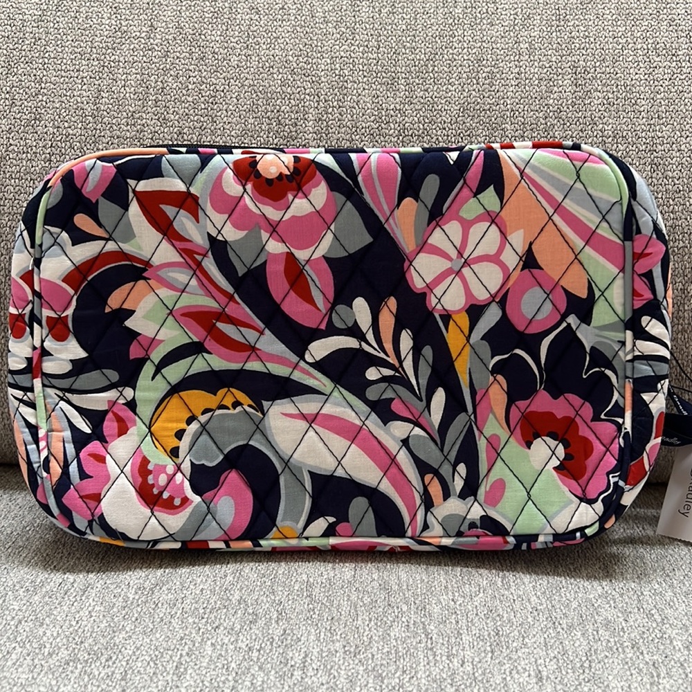 NWT $75 Vera Bradley Large Blush & Brush Makeup Case Mod Paisley - Picture 2 of 9